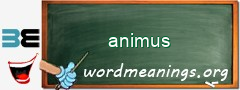 WordMeaning blackboard for animus